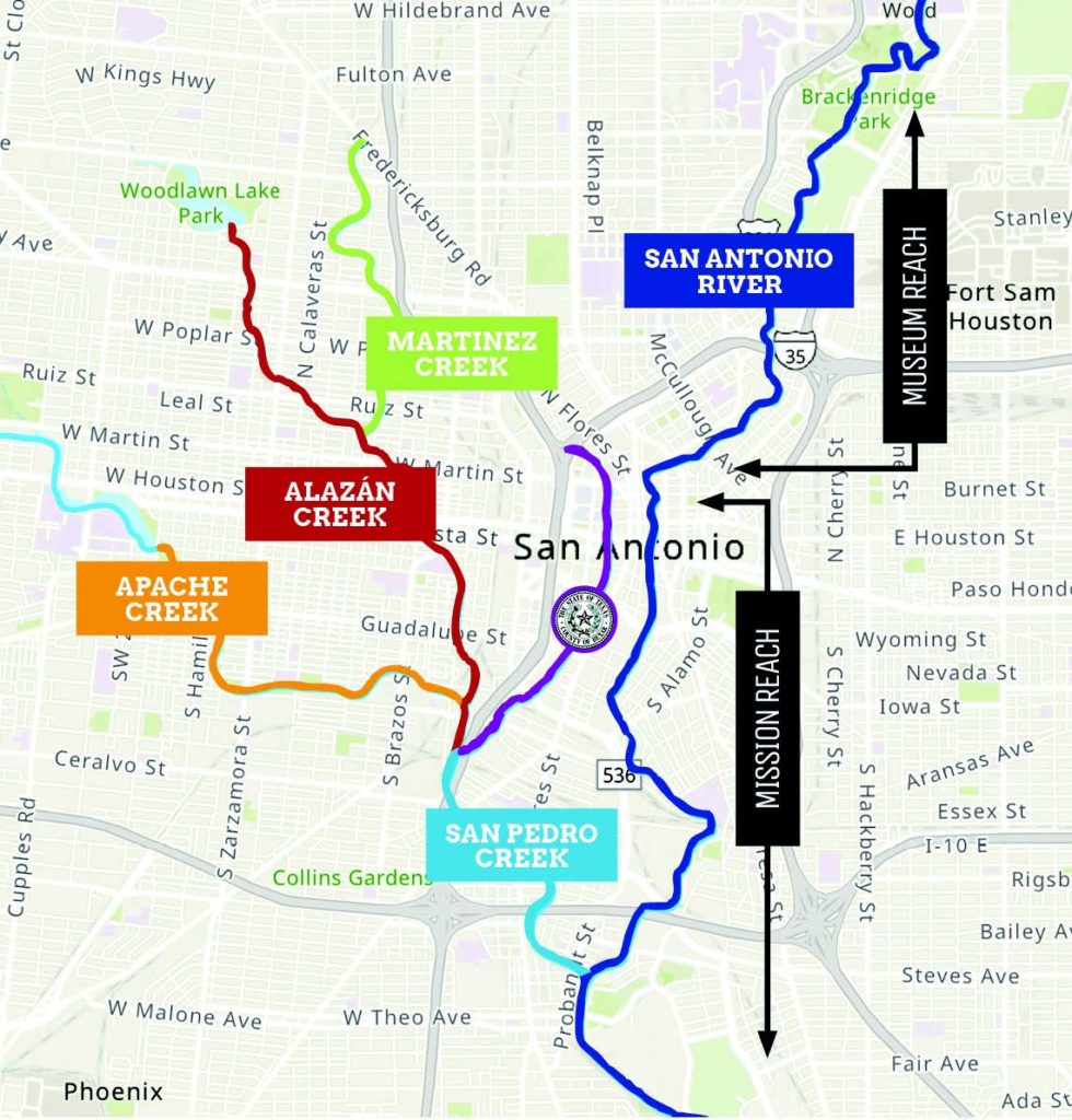 Westside Creeks Area Map